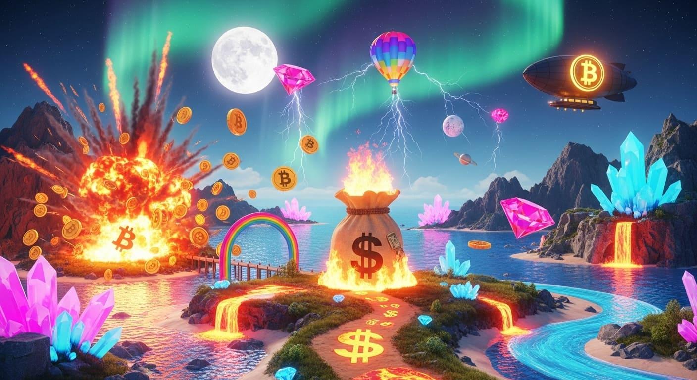 A vortex or whirlpool draining money, representing a liquidity trap.