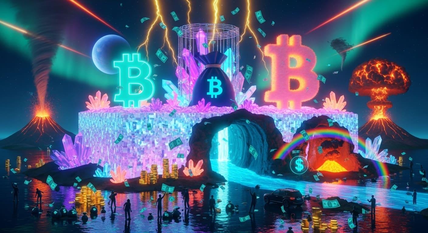 A user on a laptop navigating a crypto HYIP platform.